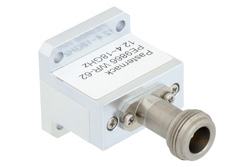 WR-62 Square Type Flange to End Launch N Female Waveguide to Coax Adapter Operating from 12.4 GHz to 18 GHz - Cost-Effective Alternative