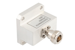 WR-90 UG-135/U Square Cover Flange to End Launch N Female Waveguide to Coax Adapter Operating from 8.2 GHz to 12.4 GHz - Cost-Effective Alternative