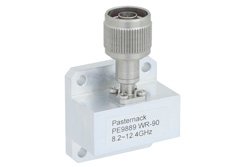 WR-90 Square Type Flange to N Male Waveguide to Coax Adapter Operating from 8.2 GHz to 12.4 GHz - Cost-Effective Alternative