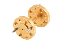WR-5 Straight Waveguide Section 1 Inch Length, UG-387/U-Mod Round Cover Flange from 140 GHz to 220 GHz - Cost-Effective Alternative