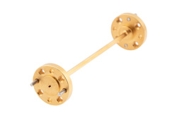 WR-5 Straight Waveguide Section 3 Inch Length, UG-387/U-Mod Round Cover Flange from 140 GHz to 220 GHz - Cost-Effective Alternative
