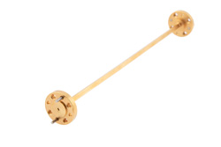 WR-5 Straight Waveguide Section 6 Inch Length, UG-387/U-Mod Round Cover Flange from 140 GHz to 220 GHz - Cost-Effective Alternative