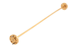 WR-5 Straight Waveguide Section 9 Inch Length, UG-387/U-Mod Round Cover Flange from 140 GHz to 220 GHz - Cost-Effective Alternative