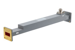 WR-112 Waveguide 30 dB Broadwall Coupler, UG Cover Flange, N-Type Female Coupled Port, 6.57 GHz to 9.99 GHz, Copper - Cost-Effective Alternative