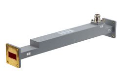 WR-112 Waveguide 40 dB Broadwall Coupler, UG Cover Flange, N-Type Female Coupled Port, 6.57 GHz to 9.99 GHz, Copper - Cost-Effective Alternative