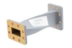 PEW159TW001.jpg WR-159 90 Degree Waveguide Right Hand Twist With a UG Cover and Grooved Flanges Operating From 4.64 GHz to 7.05 GHz - Cost-Effective Alternative