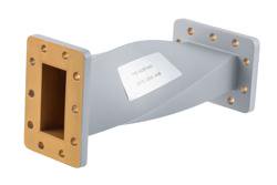 WR-229 90 Degree Waveguide Right Hand Twist With a UG Cover and Grooved Flanges Operating From 3.22 GHz to 4.9 GHz - Cost-Effective Alternative