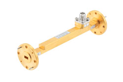 WR-22 Waveguide 30 dB Broadwall Coupler, UG Cover Flange, 2.4mm Female Coupled Port, 33 GHz to 50 GHz, Copper - Cost-Effective Alternative