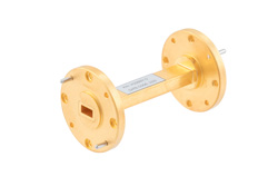 WR-22 Straight Waveguide Section 2 Inch Length, UG-383/U Round Cover Flange from 33 GHz to 50 GHz - Cost-Effective Alternative