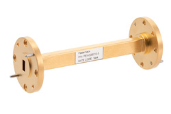 WR-22 Straight Waveguide Section 3 Inch Length, UG-383/U Round Cover Flange from 33 GHz to 50 GHz - Cost-Effective Alternative