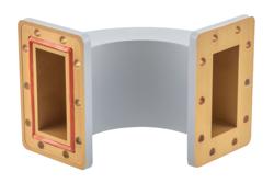 WR-284 Waveguide E-Bend with UG Cover and Grooved Flanges Operating from 2.6 GHz to 3.95 GHz - Cost-Effective Alternative