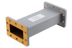 WR-284 Straight Waveguide Section 8 Inch Length, UG Cover and Grooved Flanges from 2.6 GHz to 3.95 GHz - Cost-Effective Alternative
