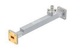WR-28 Waveguide 40 dB Broadwall Coupler, UG Cover Flange, 2.92mm Female Coupled Port, 26.5 GHz to 40 GHz, Copper - Cost-Effective Alternative