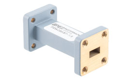WR-28 Straight Waveguide Section 1.5 Inch Length, UG-599/U Cover Flange from 26.5 GHz to 40 GHz in Aluminum - Cost-Effective Alternative