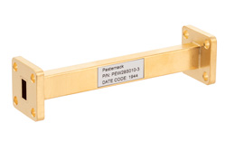 WR-28 Straight Waveguide Section 3 Inch Length, UG-599/U Square Cover Flange from 26.5 GHz to 40 GHz - Cost-Effective Alternative