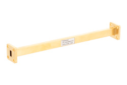 WR-28 Straight Waveguide Section 6 Inch Length, UG-599/U Square Cover Flange from 26.5 GHz to 40 GHz - Cost-Effective Alternative