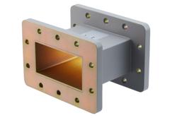 WR-340 Straight Waveguide Section 4 Inch Length, UG Cover and Grooved Flanges from 2.17 GHz to 3.3 GHz - Cost-Effective Alternative