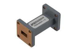 WR-34 Straight Waveguide Section 1.5 Inch Length, UG Square Cover Flange from 22 GHz to 33 GHz in Aluminum - Cost-Effective Alternative