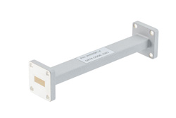 WR-42 Straight Waveguide Section 4 Inch Length, UG Square Cover and Grooved Flange from 17.6 GHz to 26.7 GHz - Cost-Effective Alternative