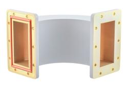 PEW430B001.jpg WR-430 Waveguide E-Bend with UG Cover and Grooved Flanges Operating from 1.72 GHz to 2.61 GHz - Cost-Effective Alternative