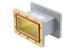 PEW430S001-4.jpg WR-430 Straight Waveguide Section 4 Inch Length, UG Cover and Grooved Flanges from 1.72 GHz to 2.61 GHz - Cost-Effective Alternative