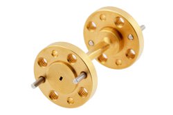 WR-5 90 Degree Right-hand Waveguide Twist with a UG-387/U-Mod Flange Operating from 140 GHz to 220 GHz - Cost-Effective Alternative
