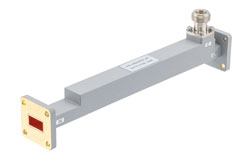 WR-62 Waveguide 40 dB Broadwall Coupler, UG Cover Flange, N-Type Female Coupled Port, 11.9 GHz to 18 GHz, Copper - Cost-Effective Alternative