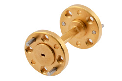 WR-6 45 Degree Right-hand Waveguide Twist with a UG-387/U-Mod Flange Operating from 110 GHz to 170 GHz - Cost-Effective Alternative