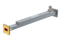 WR-75 Waveguide 20 dB Broadwall Coupler, UG Cover Flange, N-Type Female Coupled Port, 9.84 GHz to 15 GHz, Copper - Cost-Effective Alternative