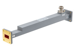WR-75 Waveguide 40 dB Broadwall Coupler, UG Cover Flange, N-Type Female Coupled Port, 9.84 GHz to 15 GHz, Copper - Cost-Effective Alternative