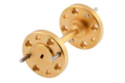 WR-8 45 Degree Right-hand Waveguide Twist with a UG-387/U-Mod Flange Operating from 90 GHz to 140 GHz - Cost-Effective Alternative