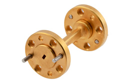 WR-8 45 Degree Left-hand Waveguide Twist with a UG-387/U-Mod Flange Operating from 90 GHz to 140 GHz - Cost-Effective Alternative