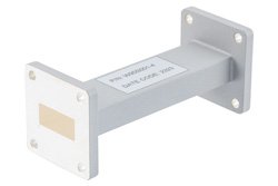 WR-90 Straight Waveguide Section 4 Inch Length, UG Square Cover and Grooved Flange from 8.2 GHz to 12.5 GHz - Cost-Effective Alternative