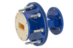 WR-137 Waveguide Bulkhead Adapter UG-344/U Round Cover Flange, 5.85 GHz to 8.2 GHz - Cost-Effective Alternative
