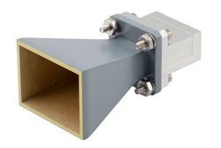 PEWAN062-15ELSF.jpg WR-62 Standard Gain Horn with 15 dBi gain, End Launch SMA Female connector - Cost-Effective Alternative