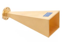 WR-19 Waveguide Standard Gain Horn Antenna Operating from 40 GHz to 60 GHz with a Nominal 25 dBi Gain with UG-383/U-Mod Round Cover Flange - Cost-Effective Alternative