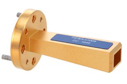 WR-15 Waveguide Standard Gain Horn Antenna Operating from 50 GHz to 75 GHz with a Nominal 10 dBi Gain with UG-385/U-Mod Round Cover Flange - Cost-Effective Alternative