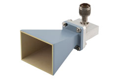 WR-102 Standard Gain Horn with 15 dBi gain, N Male connector - Cost-Effective Alternative
