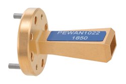 WR-8 Waveguide Standard Gain Horn Antenna Operating from 90 GHz to 140 GHz with a Nominal 15 dBi Gain with UG-387/U-Mod Round Cover Flange - Cost-Effective Alternative