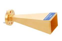 WR-8 Waveguide Standard Gain Horn Antenna Operating from 90 GHz to 140 GHz with a Nominal 25 dBi Gain with UG-387/U-Mod Round Cover Flange - Cost-Effective Alternative