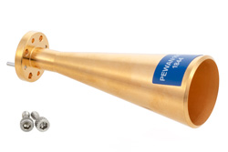 WR-10 Waveguide Conical Gain Horn Antenna Operating from 87 GHz to 100 GHz with a Nominal 25 dBi Gain with UG-387/U Round Cover Flange - Cost-Effective Alternative