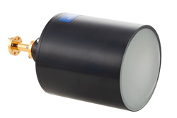 WR-15 Waveguide Lens Horn Antenna Operating from 55 GHz to 65 GHz with a Nominal 32 dBi Gain with UG-385/U Round Cover Flange - Cost-Effective Alternative