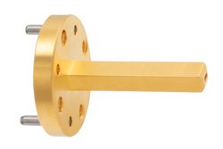 WR-6 Waveguide Probe Antenna Operating from 110 GHz to 170 GHz with a Nominal 6.5 dBi Gain with UG-387/U-Mod Round Cover Flange - Cost-Effective Alternative
