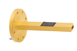 WR-19 Waveguide Probe Antenna Operating from 40 GHz to 60 GHz with a Nominal 6.5 dBi Gain with UG-383/U-Mod Round Cover Flange - Cost-Effective Alternative