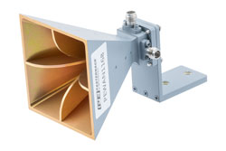 PEWAN1168.jpg Broadband Horn Antenna, Dual Polarized 18 GHz to 54 GHz 15 dBi Gain, 2.4mm Female Connector - Cost-Effective Alternative