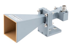 PEWAN1171.jpg Broadband Horn Antenna, Dual Polarized 42 GHz to 44 GHz 21 dBi Gain, 2.4mm Female Connector - Cost-Effective Alternative