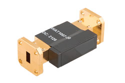 WR-28 Waveguide Fixed Attenuator, 20 dB, from 26.5 GHz to 40 GHz, UG-599/U Square Cover Flange, 5W Power - Cost-Effective Alternative