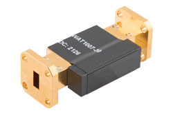 WR-28 Waveguide Fixed Attenuator, 30 dB, from 26.5 GHz to 40 GHz, UG-599/U Square Cover Flange, 5W Power - Cost-Effective Alternative