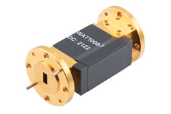 WR-22 Waveguide Fixed Attenuator, 3 dB, from 33 GHz to 50 GHz, UG-383/U Round Cover Flange, 4W Power - Cost-Effective Alternative