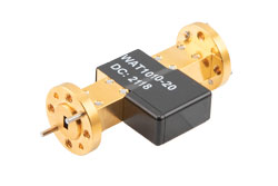 WR-15 Waveguide Fixed Attenuator, 20 dB, from 50 GHz to 75 GHz, UG-385/U Round Cover Flange, 2W Power - Cost-Effective Alternative